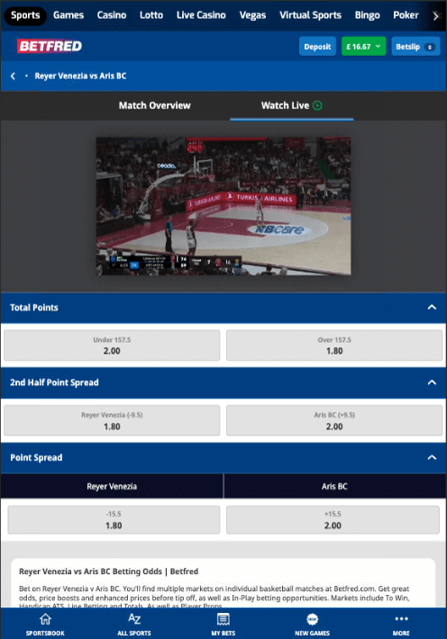 Livestreaming at Betfred