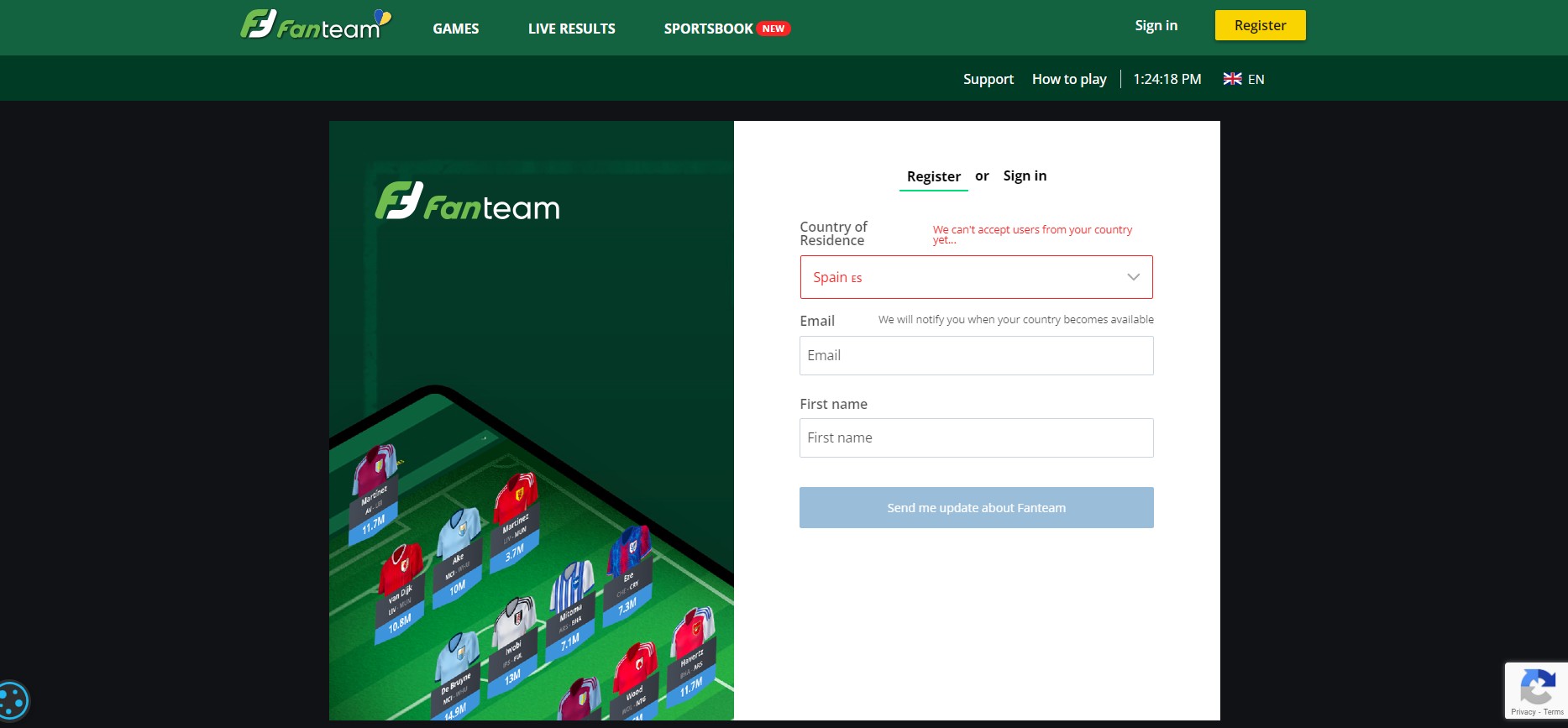 Fanteam Register Sportsbook UK