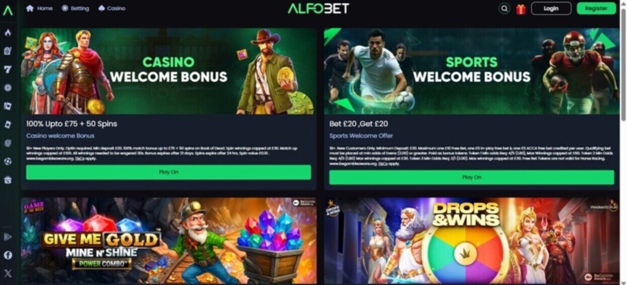 Alfobet Promotions Sportsbook UK pc
