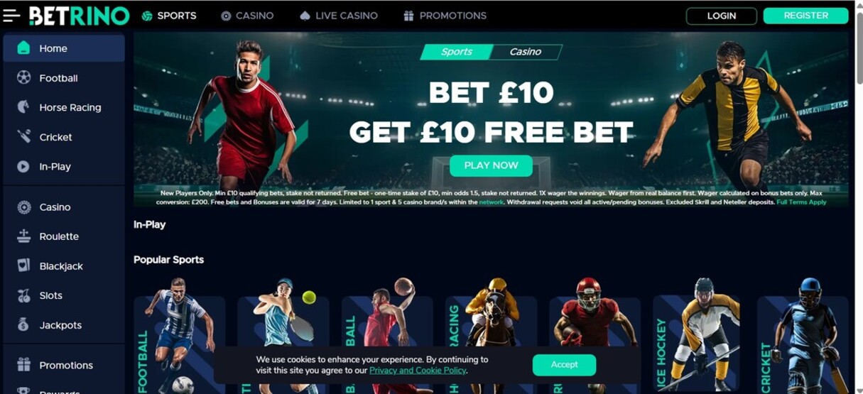 Betrino Sports UK Homepage
