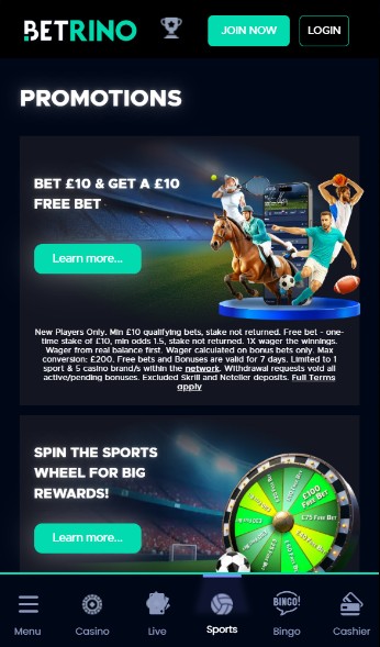 Betrino Sports UK Promotions