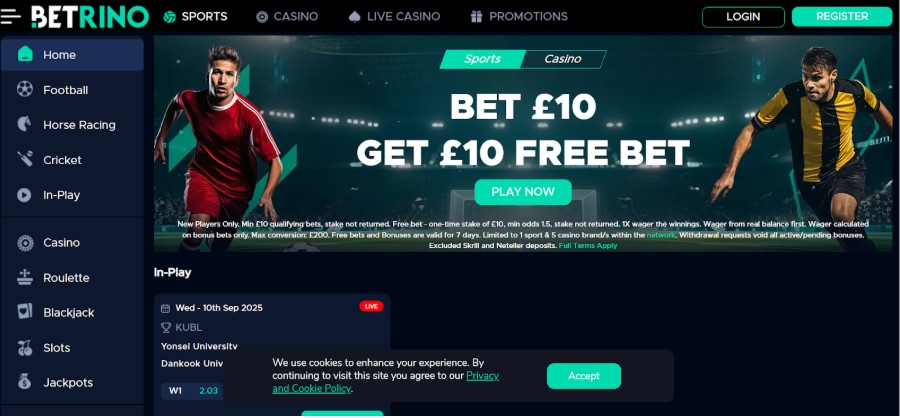 Betrino Sports UK Registration Step1