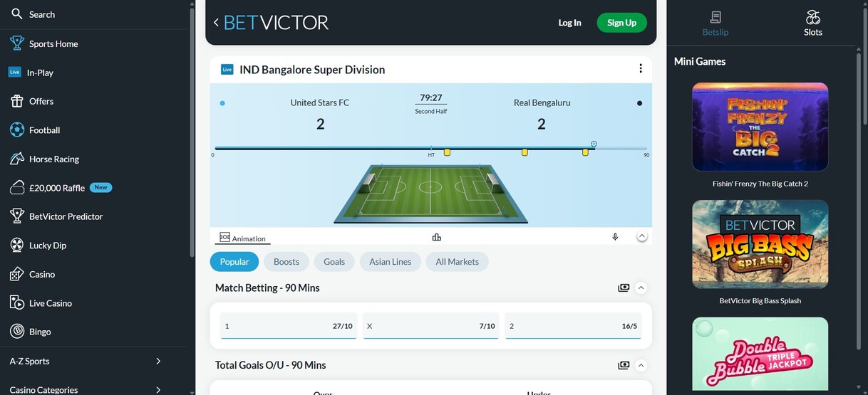 Betvictor Livebetting uk pc