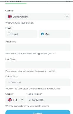 Betvictor Registration Step2