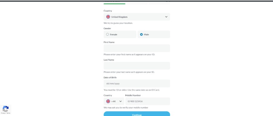 Betvictor Registration Step2