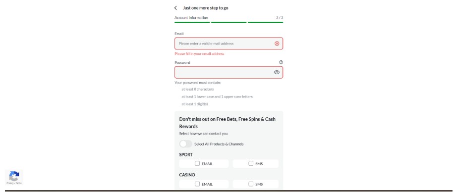 Betvictor Registration Step4