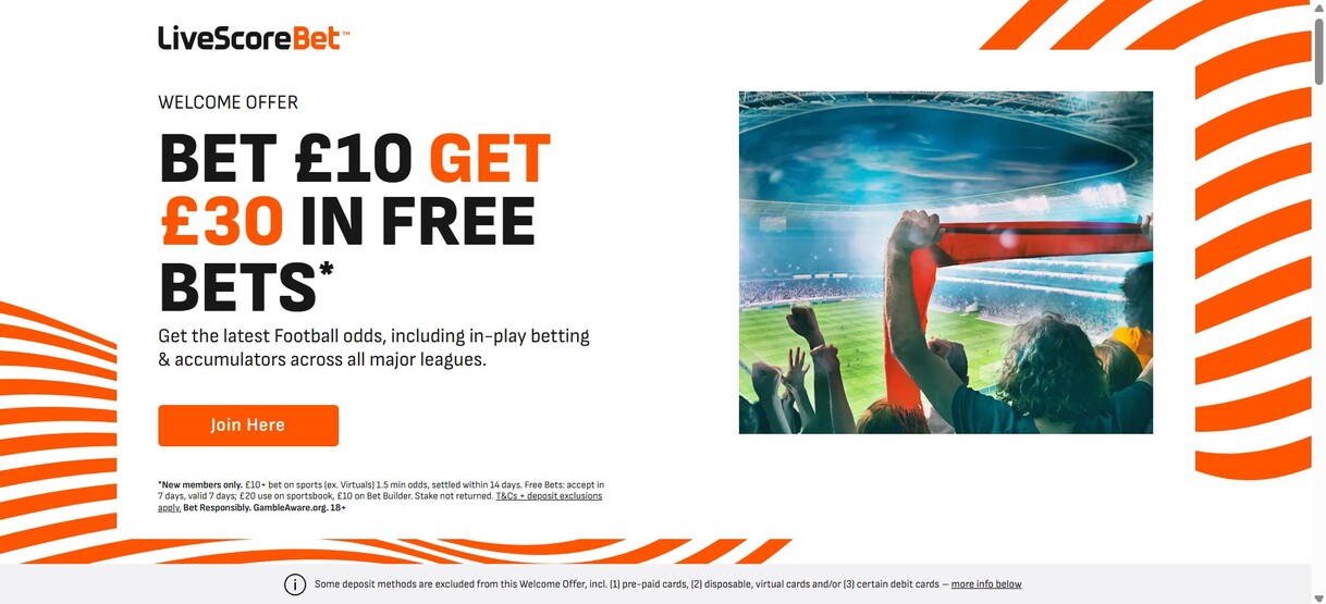 Livescorebet Sports UK Welcome B