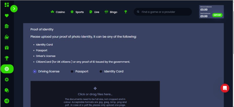 Spinzwin UK Registration Step5