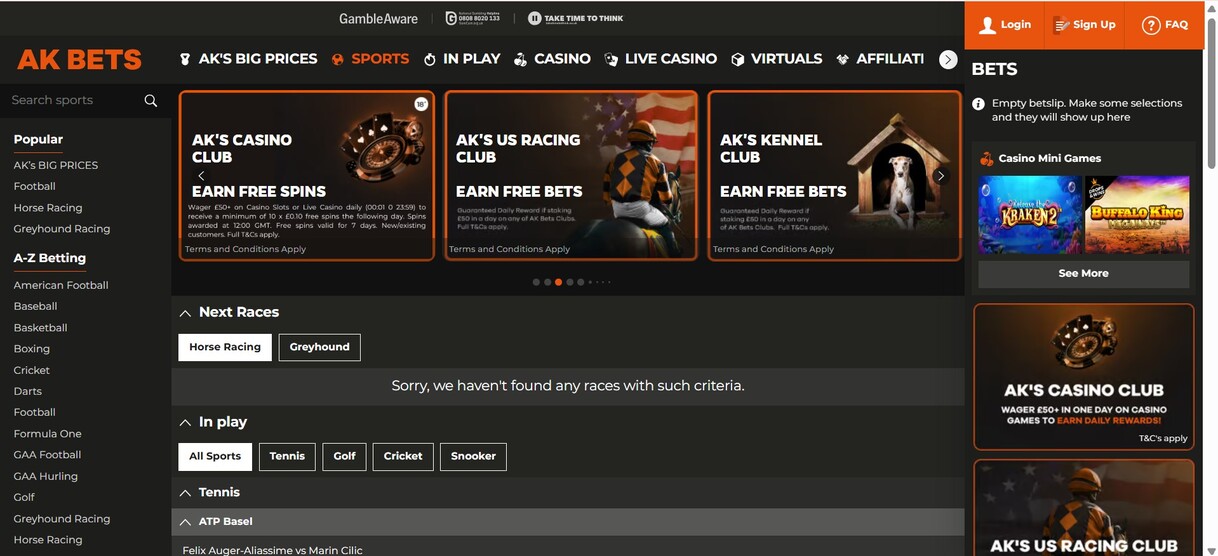 AKBets Homepage Sportsbetting United Kingdom