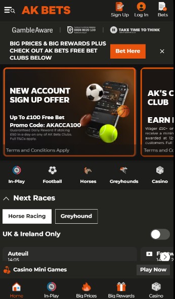 AKBets Homepage Sportsbetting United Kingdom