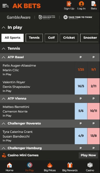 AKBets Inplay Sportsbetting United Kingdom