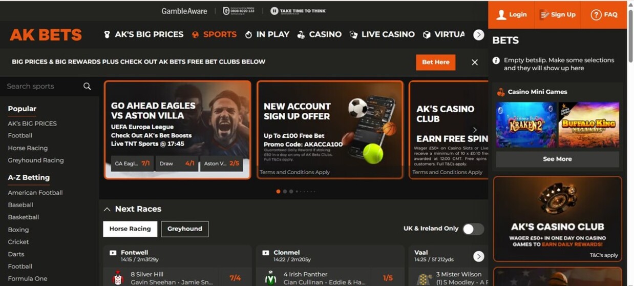 AKBets Rewards Sportsbetting United Kingdom