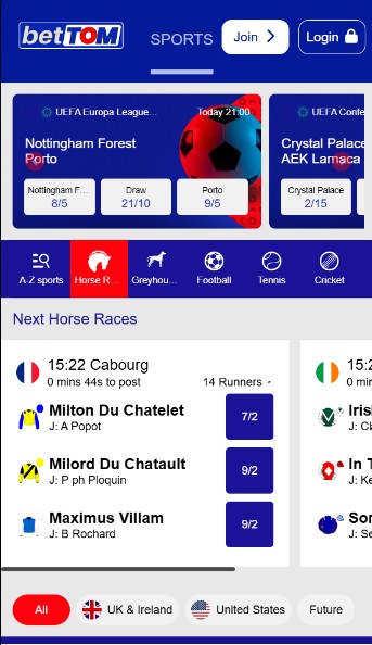 Bettom Homepage Sportsbetting United Kingdom