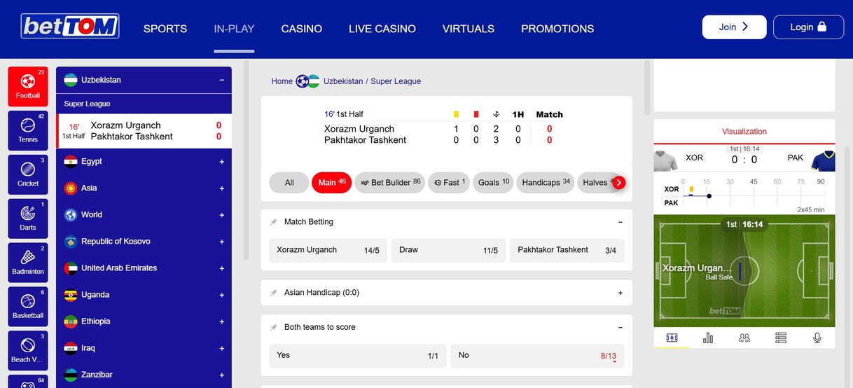 Bettom Inplay Sportsbetting United Kingdom