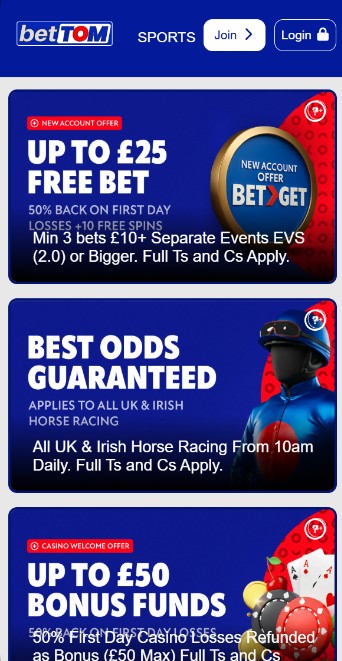 Bettom Rewards Sportsbetting United Kingdom mobile