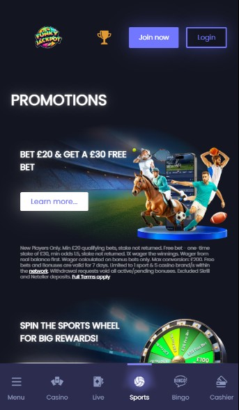Funky Jackpot Sports Promotions