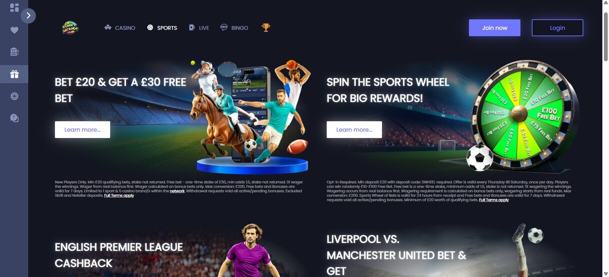 Funky Jackpot Sports Promotions