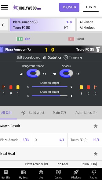 Hollywood Bets Inplay Sportsbetting United Kingdom