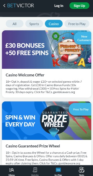 Betvictor UK Promotions