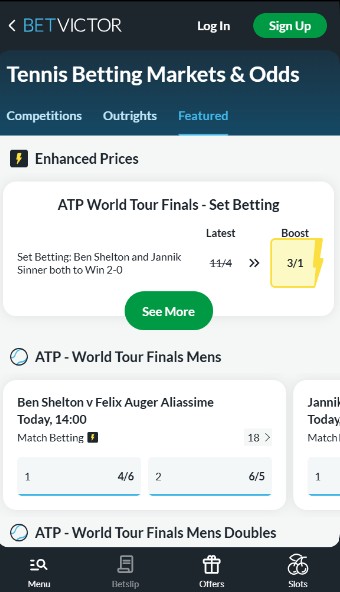 Betvictor UK Tennis