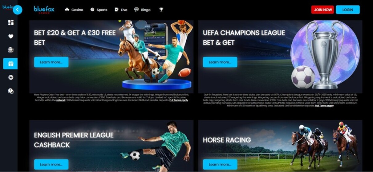 Bluefox UK Sportsbetting Promotions pc