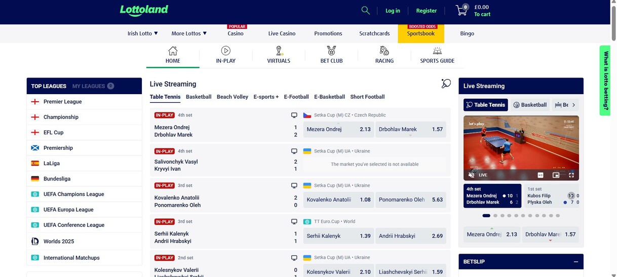 Lottoland Sportsbook UK Live Streaming