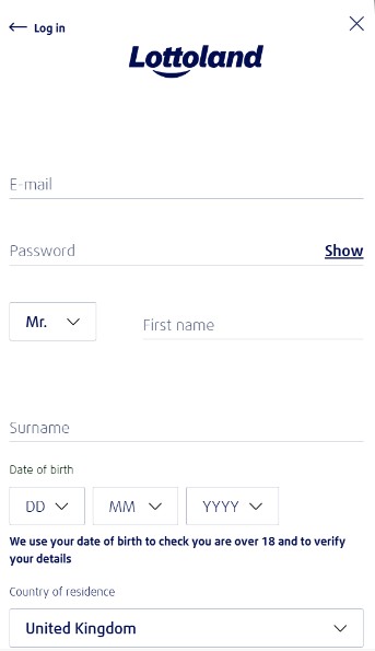 Lottoland Sportsbook UK Registration mobile