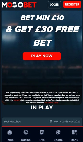 Mogobet Sportsbook UK Hompeage