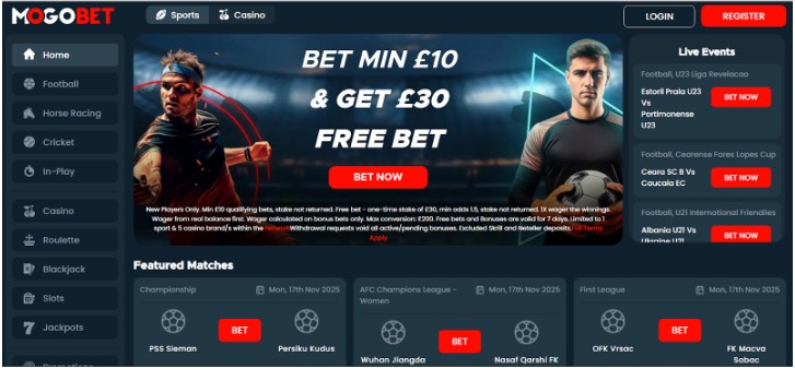 Mogobet Sportsbook UK Registration Step1