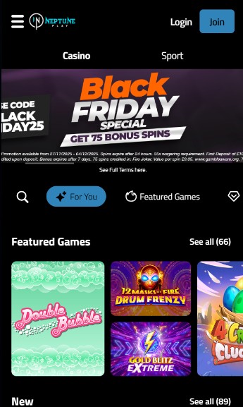 Neptuneplay UK Homepage