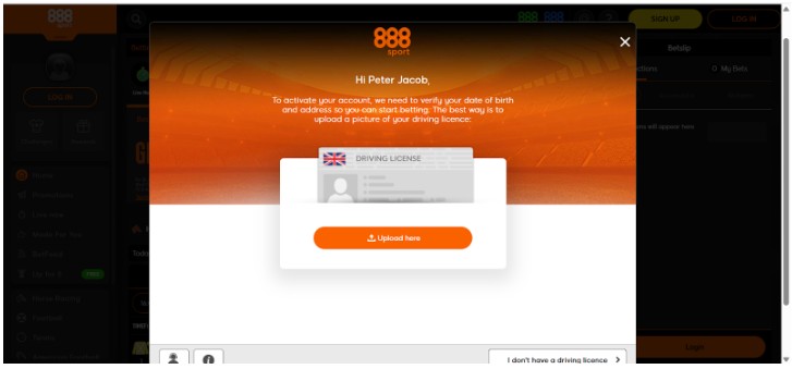 888sport Registration UK Step5