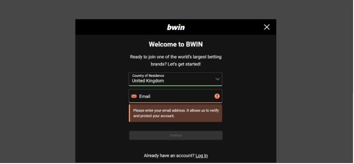 Bwin UK Registration Step2