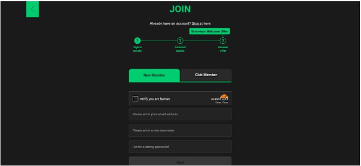 Grosvenor UK Registration Step2