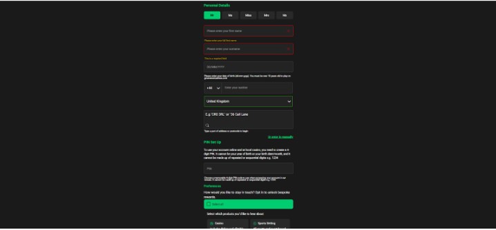 Grosvenor UK Registration Step3