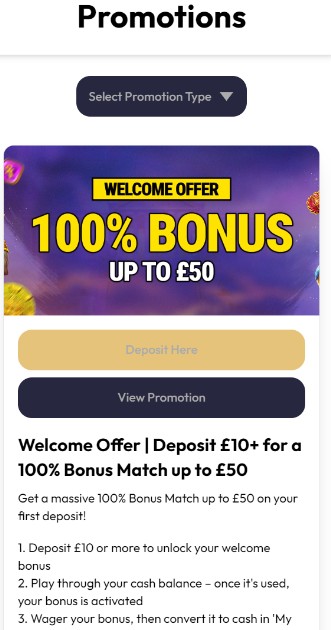Jackpot Mobile Casino Promotions UK Casino