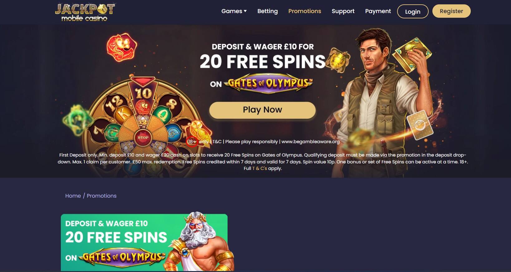 Jackpot Mobile Casino Promotions updated