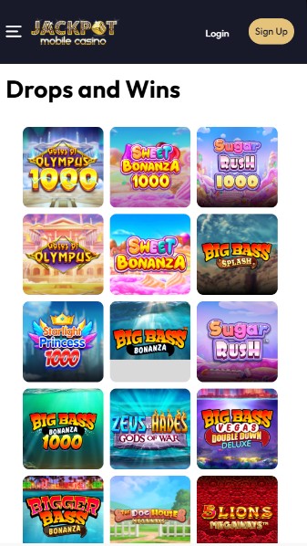 Jackpot Mobile Casino UK Drops & Wins