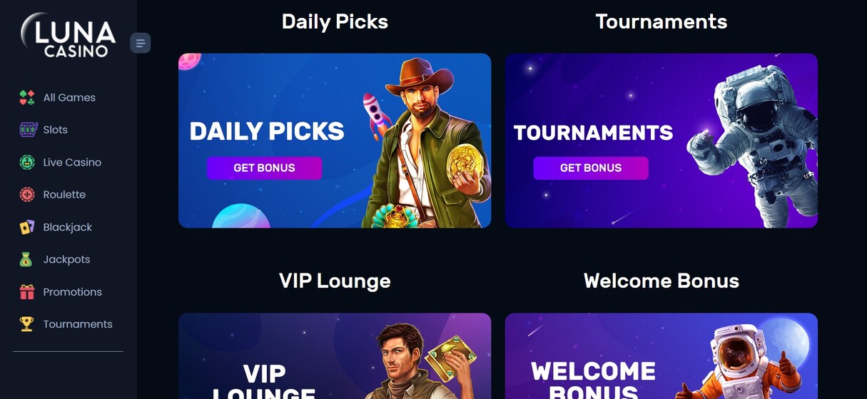 Luna Casino UK Promotions Casino pc