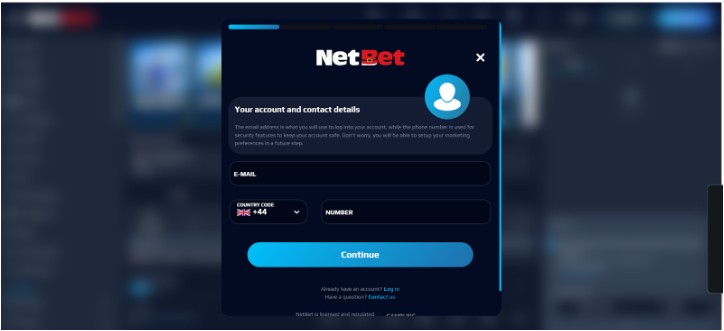 Netbet Sportsbook Registration UK Step2