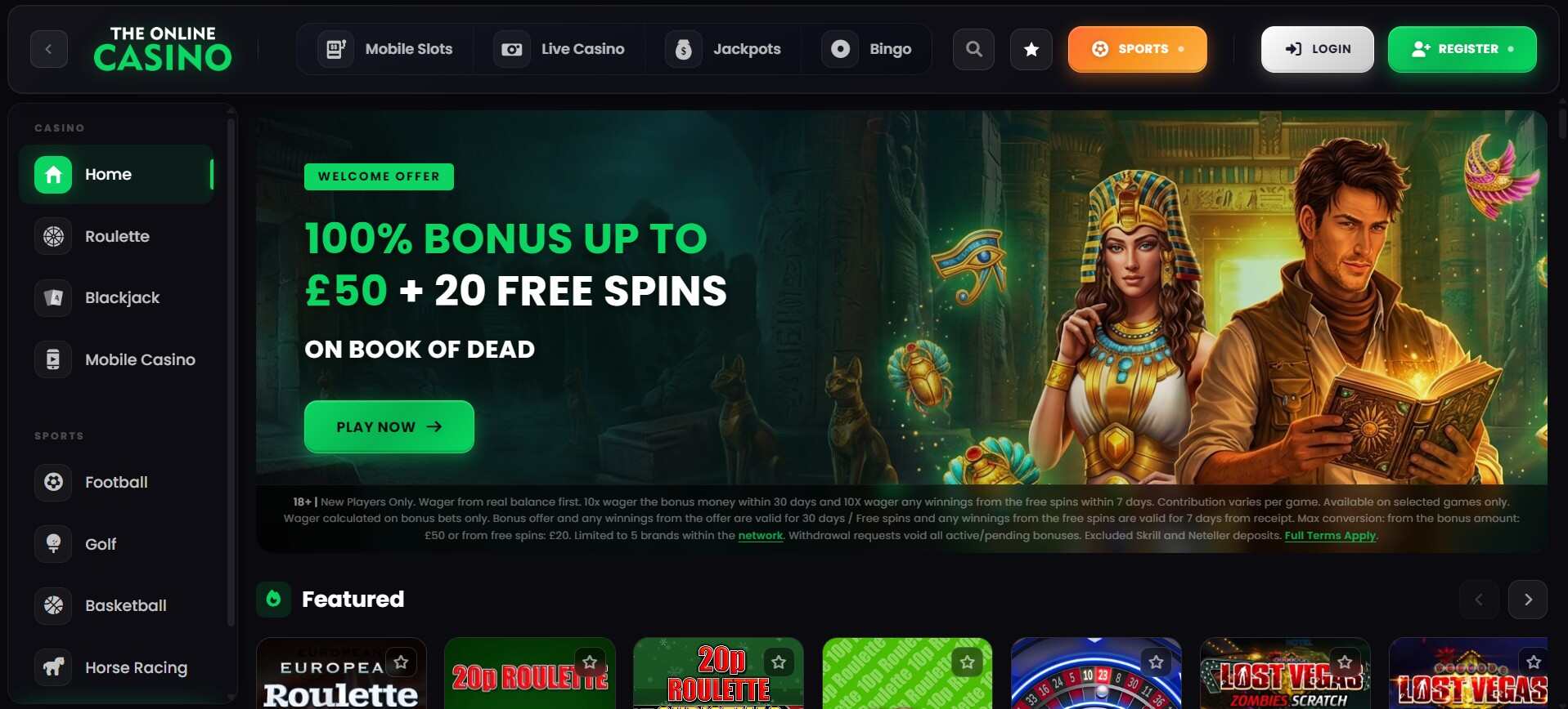 TheOnlineCasino UK Homepage Casino updated