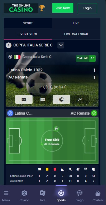 TheOnlineCasino UK Live betting Sports