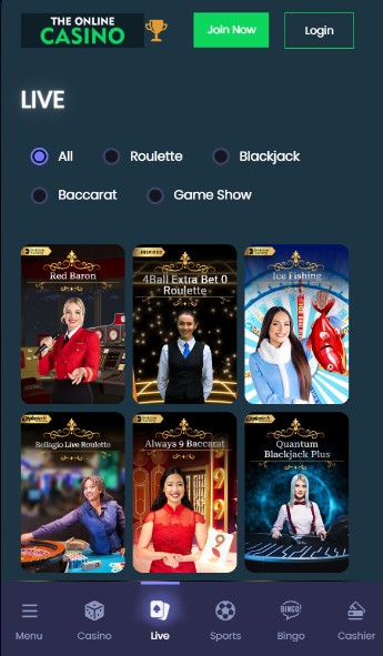 TheonlineCasino UK Live Casino