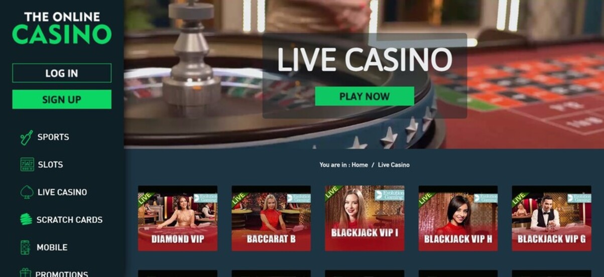 TheonlineCasino UK Live Casino pc