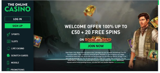 TheonlineCasino UK Sports Registration Step1