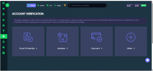 TheonlineCasino UK Sports Registration Step5