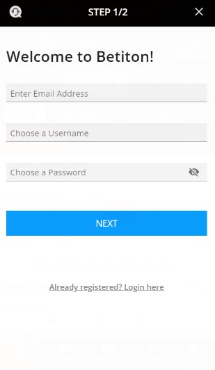 Betiton Register Sportsbook UK