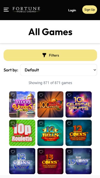 Fortune Mobile Casino UK Games casino
