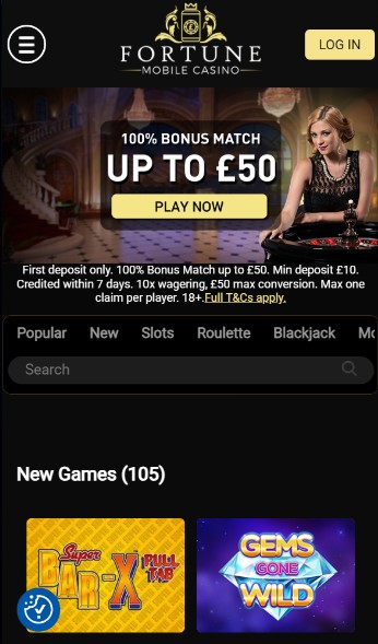 Fortune Mobile Casino UK Homepage casino