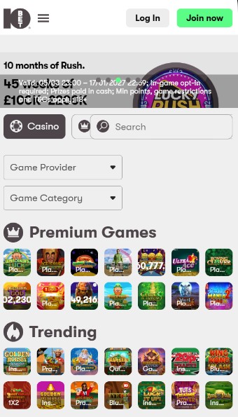 10bet Casino Homepage UK