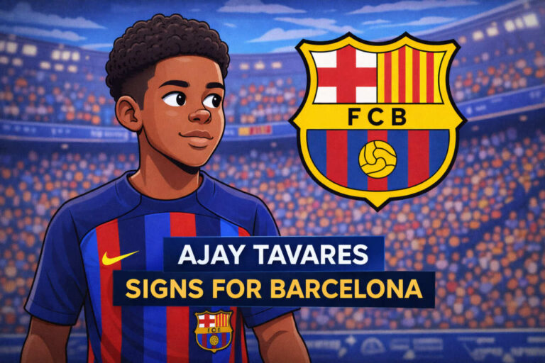 Ajay Tavares signs for Barcelona